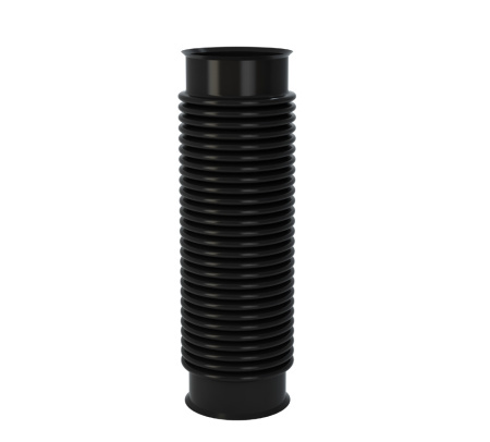 U45 Соединительная труба  для вентиляционных выходов D125/125,110,100 мм L=520мм Черный